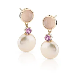 Oorstekers goud | parel & korund