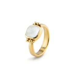 Ring 22 krt | aquamarijn